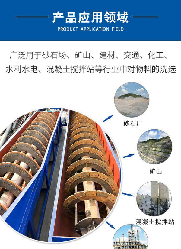 雙螺旋洗砂機應用范圍 雙螺旋洗砂機應用范圍